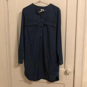 J Crew long sleeve jean dress